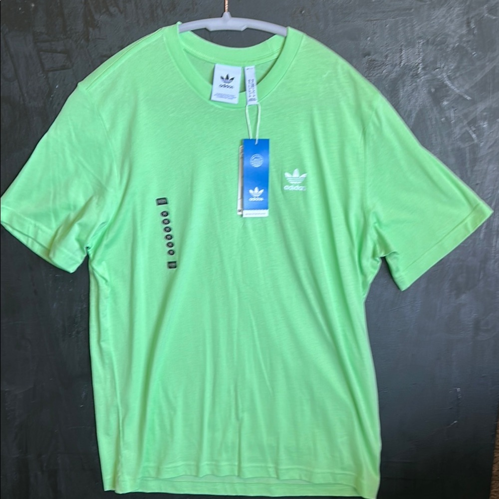 Adidas Men's Lime Green Short Sleeve Tee